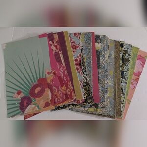 Floral/Botanical Scrapbook Papers 6x12" Cardstock Double & Single Sided 91 Pcs